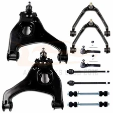 For Chevy Silverado 1500 2WD 10PCS Front  Control Arms Sway Bars Tie Rods Kit