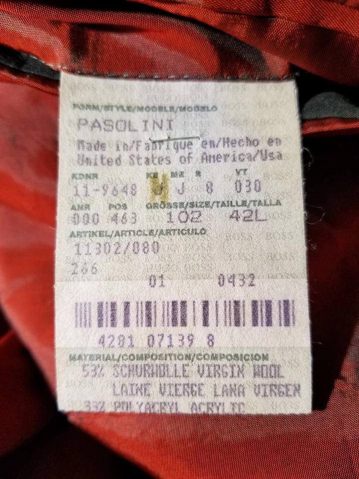 42L Iconic Boss SAKS 紫色黑色 Fleck Velvet Velour 运动外套夹克 — 第 4/4 张图片