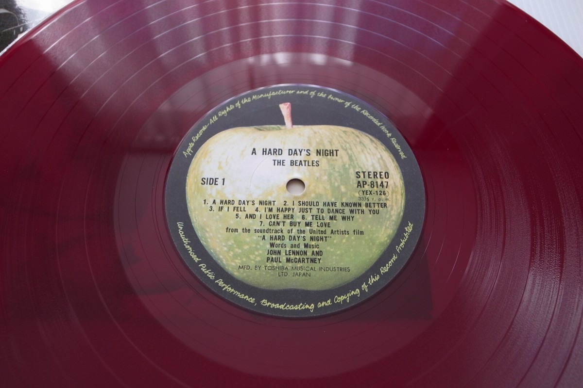 JAPAN RED VINYL The Beatles ‎– A Hard Day's Night 1969 LP AP-8147