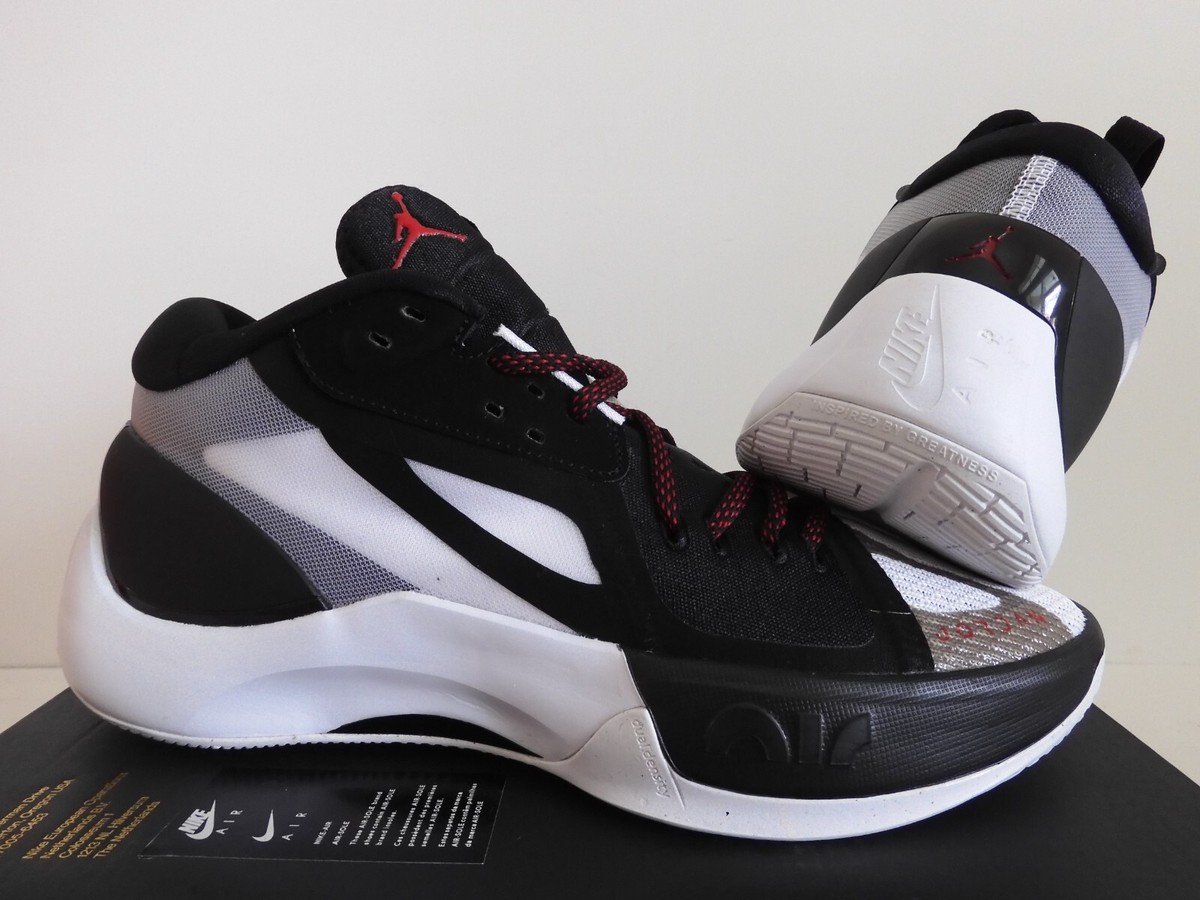 NIKE AIR JORDAN ZOOM SEPARATE BLACK-GYM RED-WHITE-SKY GREY