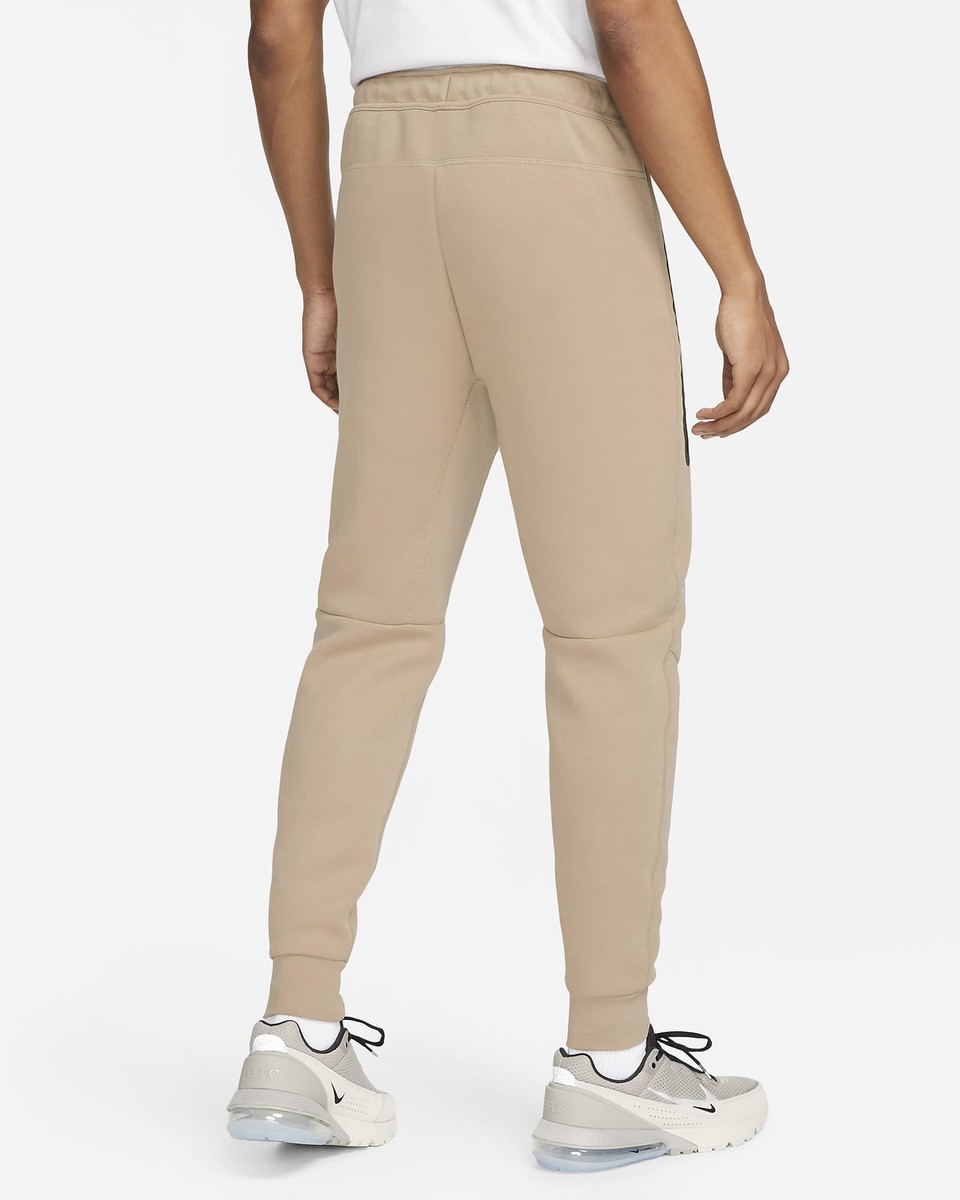 Nike Tech Fleece Joggers Pants Cuffed Khaki Beige FB8002-247 Men's