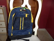 navy, black and gold backpack from Prosport