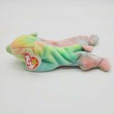 1998 Retired Ty Original Beanie Baby SAMMY Tie Dye Bear
