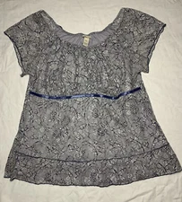 Venezia Women’s Gray Top Blouse Size 14/16