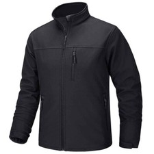 Tacvasen mens size L softshell fleece lined water resistant windproof jacket top