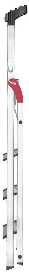 Hailo 4 Stufen Alu-Sicherheits-Haushaltsleiter XXL L80 ComfortLine Stehleiter