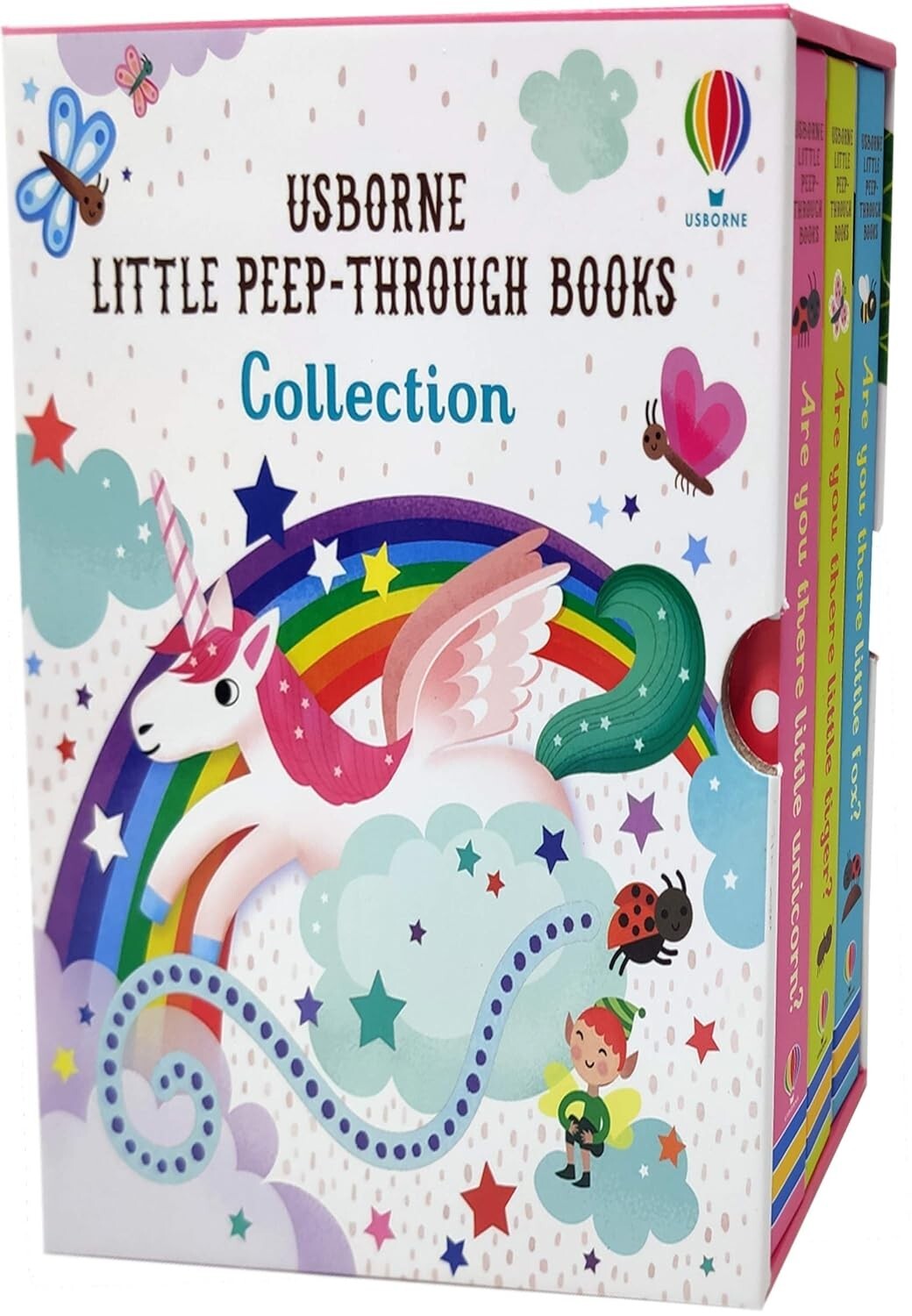 Usborne Little Peep Through 3 Book Collection Box Set Are You There Little Tiger