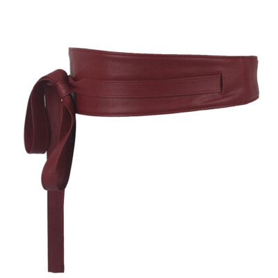 Women Wide Dress Belt Tie Corset Cinch Soft PU Leather Wrap Around  Waistband