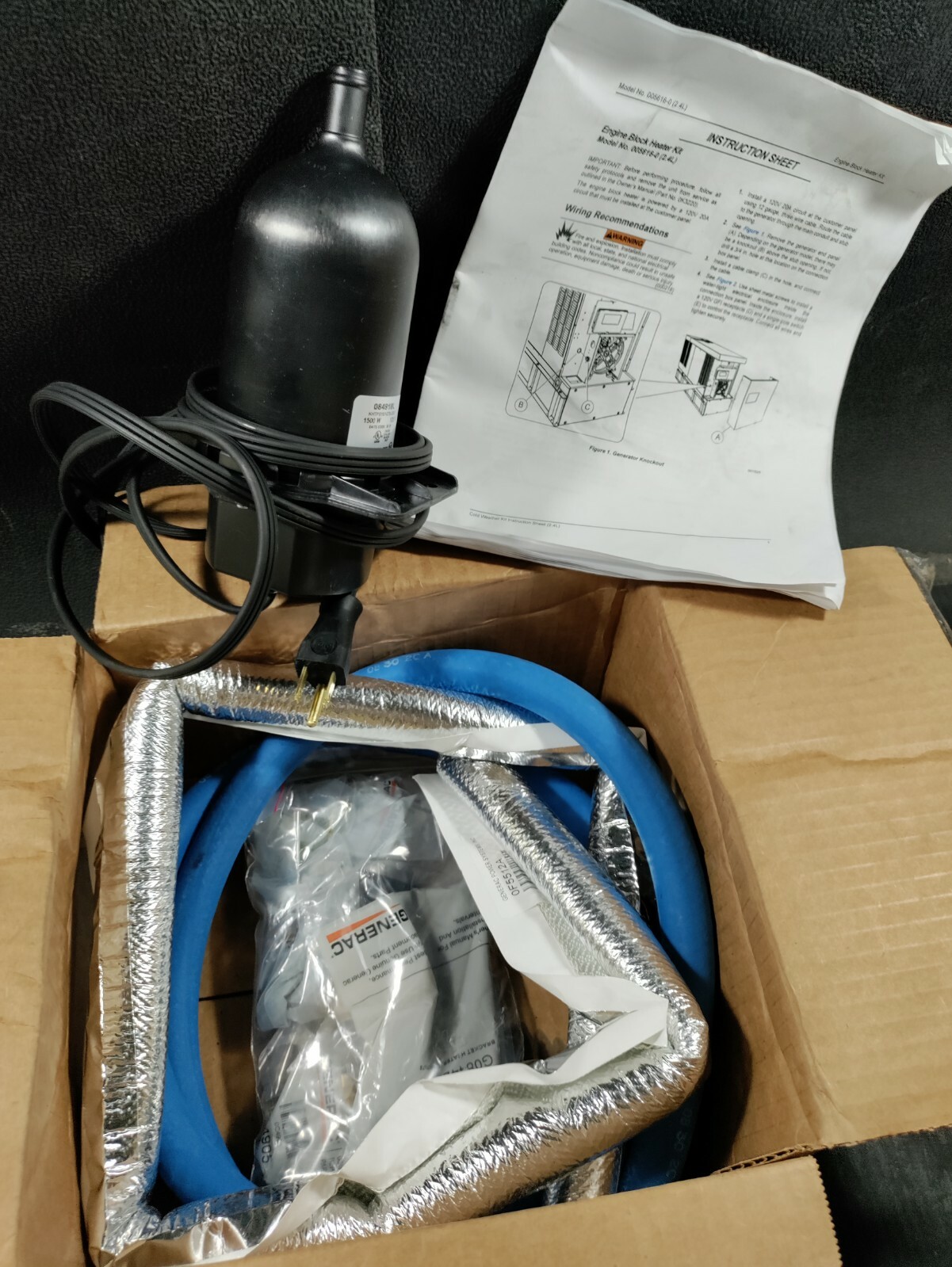 Generac Generator Block Heater Kit 005616-0 OEM New 2.4 Engine Coolant  Warmer | eBay