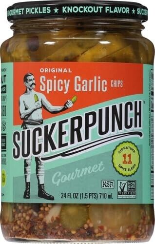 Suckerpunch würziger Knoblauch Originals Gourmet Gurken, 24 flüssige Unzen - Bild 3 von 7