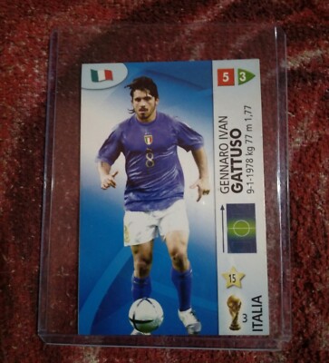 collectible card of the great soccer player GATTUSO WORLD CUP 2006