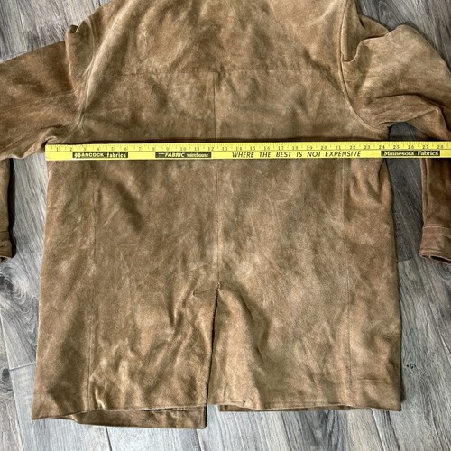 Chaps Ralph Lauren Suede Leather Coat Chore Heavy Jacket MEDIUM - Picture 14 of 16
