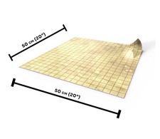 Dry-erase RPG mat 50x50cm with grid - battlemat for Dungeons and Dragons D D 