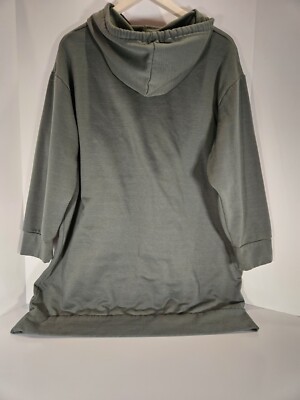 Coco and Shay Women Hoodie 1X Green Pockets Gold Blessed
