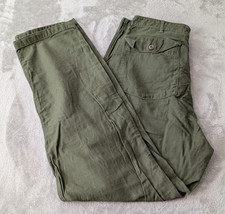 Vintage OG-107 Utility Pants 38x35 Military Sateen Vietnam Era USA Made