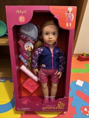 Our Generation Doll Swimmer MAYA Swimsuit Jacket Metals Towel Cap Goggles New