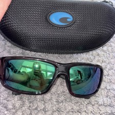Costa Fantail Sunglasses Brown Tortoise Polarized Green Glass 580 case 06S9006