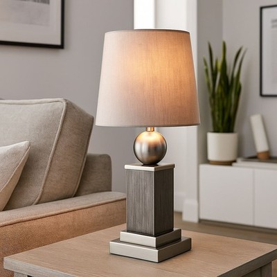 Skandinavische Wandleuchte Aus Holz & Stoff – E14 Fassung, 33,5 Cm Hoch, Schwarz-matt, Dimmbar