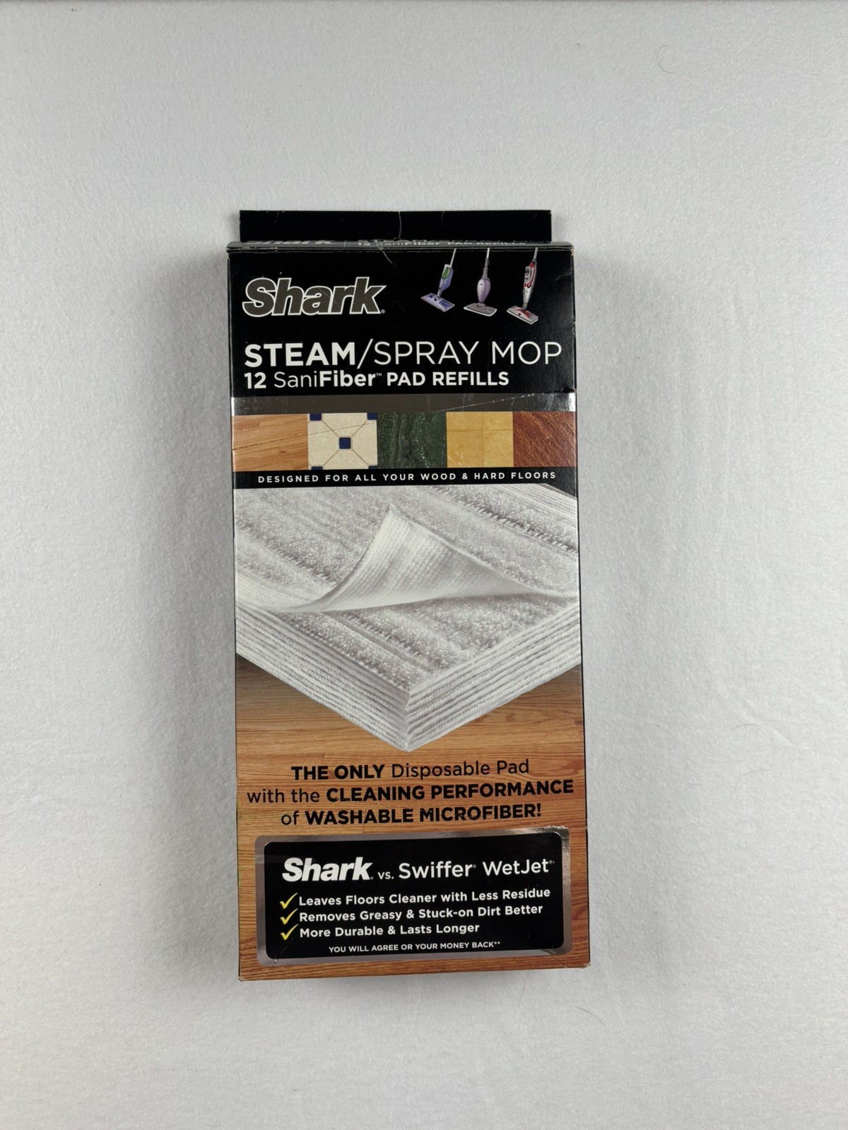 Shark Steam Spray Mop SaniFiber Disposable Pad Refill Pack o