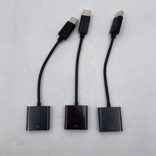 DisplayPort to DVI Adapter DP to DVI Short Cable Gold-Plated Pack - 3