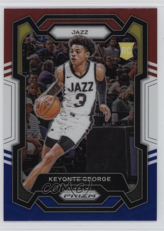 2023-24 Panini Prizm Red White & Blue Prizm Keyonte George #127 1d0h