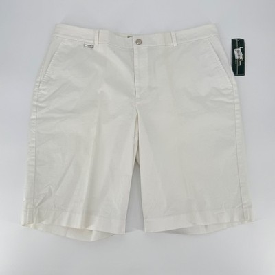 Lauren Active Ralph Lauren White Golf Bermuda Shorts Womens 16 NWT 203129257110