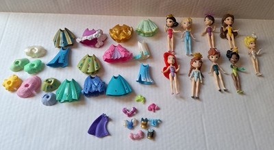 Disney Mini Princess Magical Kingdom Doll Lot With Clothes 