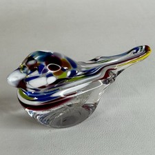 Hand Blown Glass Bird Signed James Hayes 2001 Paperweight