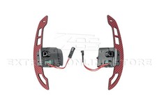 Red Carbon Fiber Steering Wheel Magnetic Paddle Shifter Pair 14-19 Corvette C7