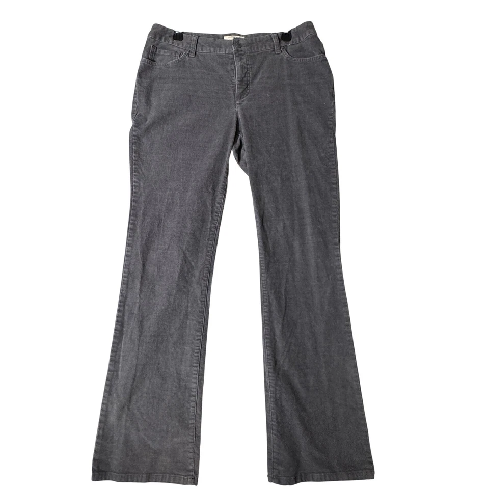 复古 ST JOHNSBAY 12 码灰色直筒秘密纤细靴切灯芯绒 — 第 4/4 张图片