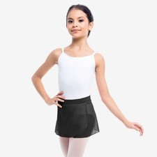 Dance Pre-Owned Skirt Basics Large Child Black Elastic Waist Ballet Sheer Mock