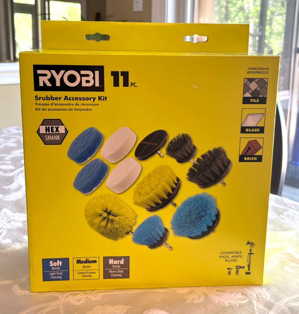 RYOBI スーパーアジャスター落とし込み　３本セット RYOBI Scrubber Accessory Kit (11-Piece) New in Box | eBay