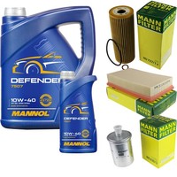 Inspektionspaket 6L Mannol Defender 10W-40 FüR Mercedes A124 E 220 W124 200