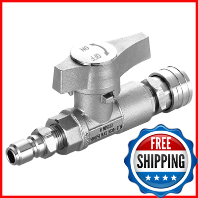 #ad M MINGLE 3 8quot; Quick Connect Ball Valve for Pressure Washer Hose 5000 PSI $52.27