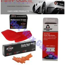 Single Edge Carbon Steel Razors , Plastic Razors and  Little Scrapers