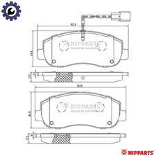 BRAKE PAD SET DISC BRAKE N3601105 FOR RENAULT MASTER/III/Platform/Chassis/Van