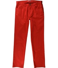 Calvin Klein Mens Authentic Season Casual Trouser Pants, red, 31W x 32L