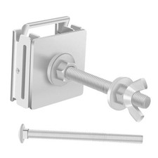 E-Track Spare Tire Mount Holder, Silver Upgraded E Track Double Silver-1 Pack