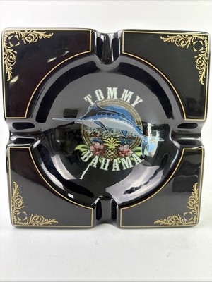 Tommy Bahama Blue Marlin Ceramic Large 4 Cigar Ashtray 2018 Fishing Sailfish