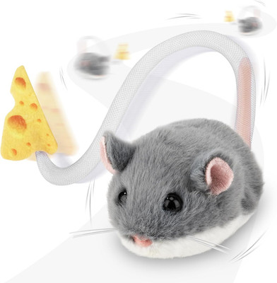 Interactive Migimouse Cat Toy 360° Rolling & Spin with Mesh Plastic Tail for Ind