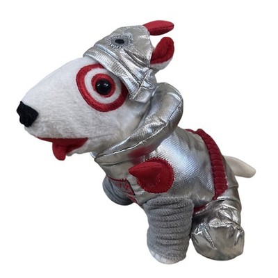 2014 Target Bullseye Astronaut Hund Plüsch 7 Zoll silber Outfit Space Alien selten