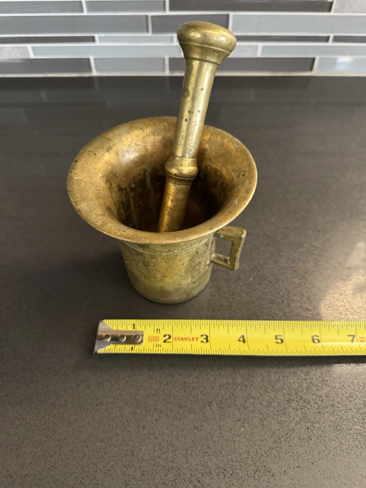 Vtg Heavy Brass Apothecary Mortar and Pestle from Germany
Opens in a new window or tab