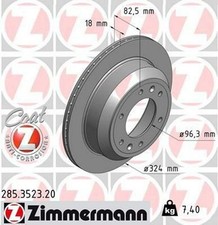 2x ZIMMERMANN Coat Z Bremsscheiben Hinten für HYUNDAI H-1 Travel (TQ) 324mm