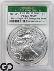 2021-P American Eagle Silver Dollar, 1oz. Fine Silver PCGS MS 69 * 1st Day!