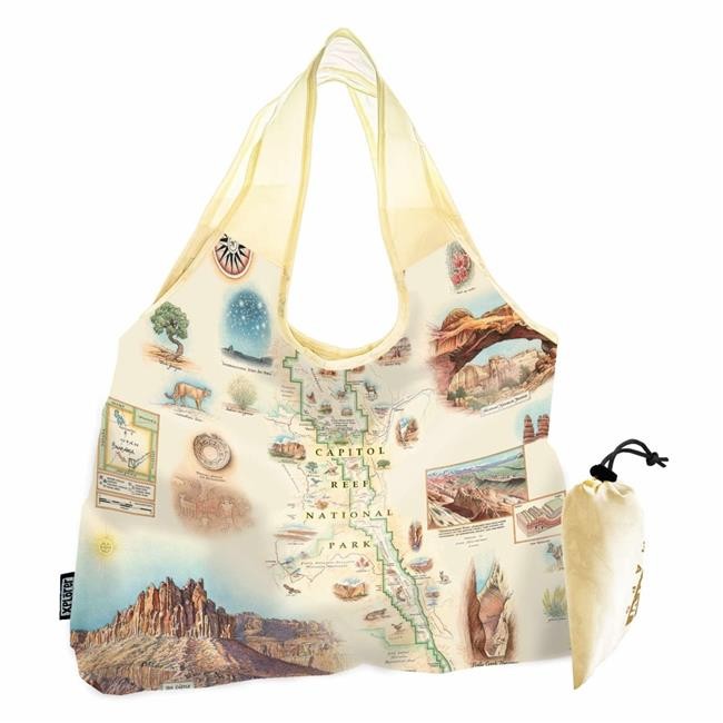 Xplorer Maps PTOTE CRNP Capitol Reef National Park Map Pouch Tote Bag