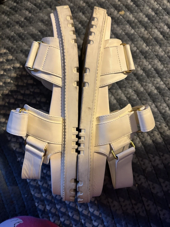 Босоножки DIOR Dioract женские кожаные с ремешками сандалии ЕС 36/ США 6-6,5 белые - Изображение 4 из 4