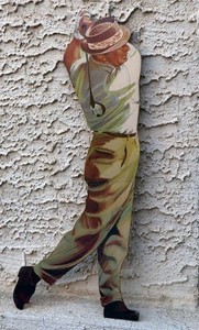 Vintage Wilson Golf Advertising Cardboard Standee, Sam Snead Golfer 19" Rare