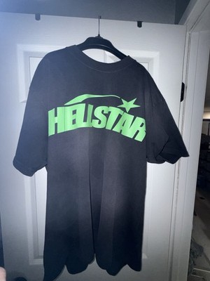 Hellstar Classic Gel Print Black/Green T-Shirt Size XL Guaranteed Authentic