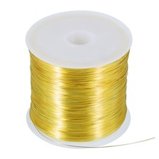 Jewelry Filament 50M 0.4mm Gold, 164Ft 26 Gauge for Wire Beading