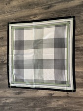 LOFT Outlet Green Black White Abstract Geometric 25" Neck Scarf Bandana NWOT